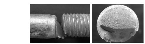 六角頭螺栓疲勞斷裂斷口形貌， 彩鋅螺栓疲勞斷裂斷口形貌